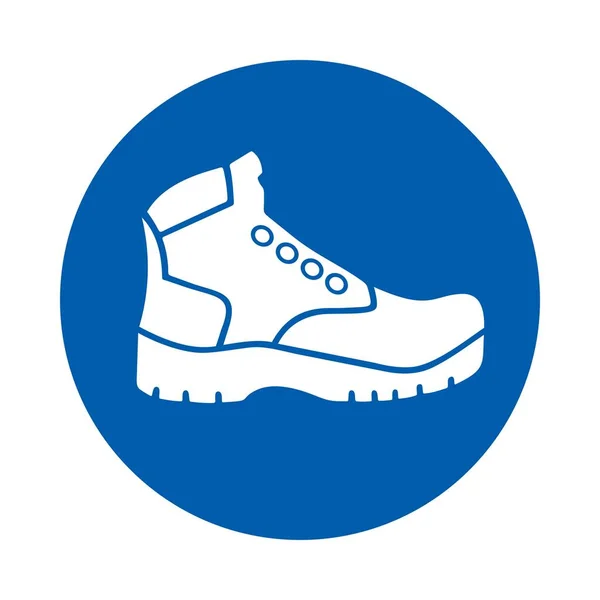 Safety Shoes Must Worn M008 Standard Iso 7010 — Stock Vector