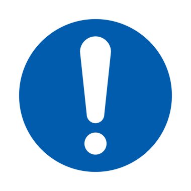 Genel zorunlu eylem işareti. M001. Standart ISO 7010. Her fabrika ve işletme için güvenlik ve önlem işaretleri.