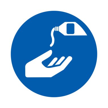 Bariyer / koruma kremi kullan. M022. Standart ISO 7010. Her fabrika ve işletme için güvenlik ve önlem işaretleri.