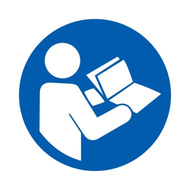 Kullanma kılavuzu / kitapçığına bakın. M002 Standart ISO 7010. Her fabrika ve işletme için güvenlik ve önlem işaretleri.
