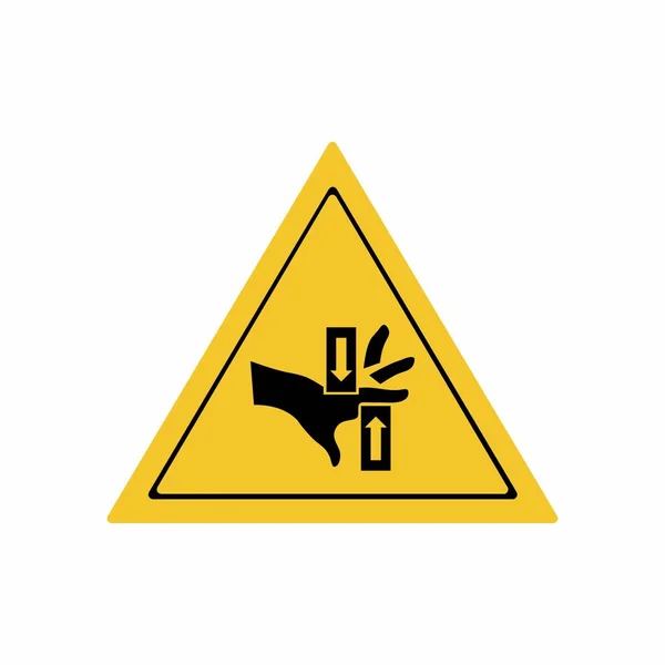 捏碎手签或符号 在白色背景上孤立的向量设计 收集警告标志 — 图库矢量图片