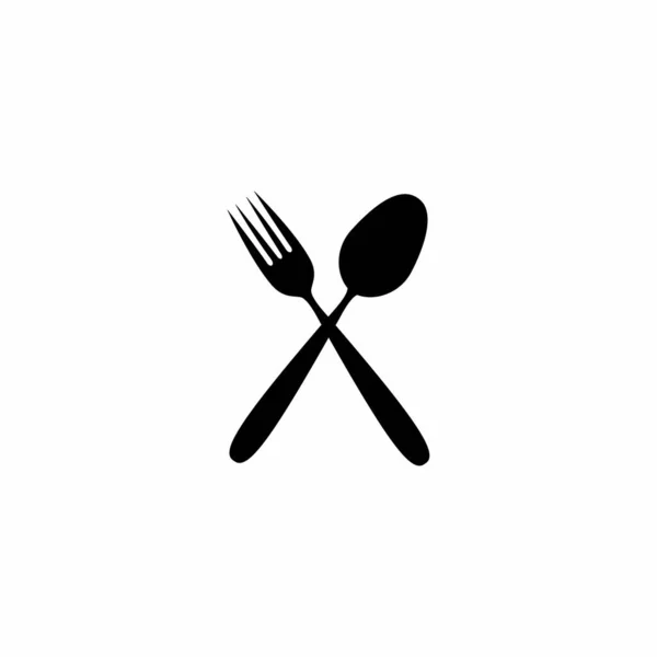 Cutlery Icon Vector Design Isolated White Background — Stock Vector