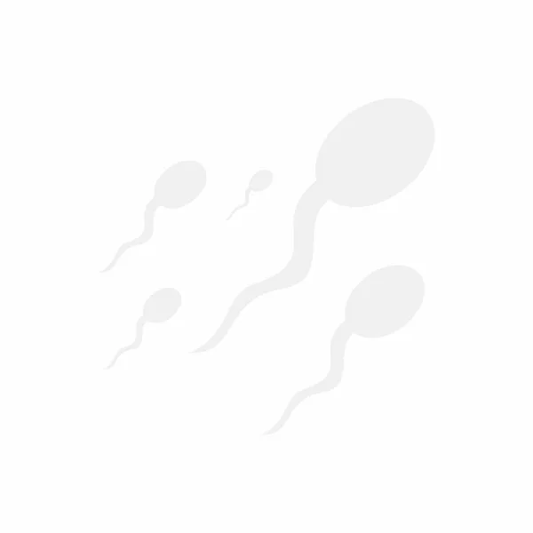 Icono Esperma Sistema Reproductivo Diseño Vectorial Aislado Sobre Fondo Blanco — Vector de stock