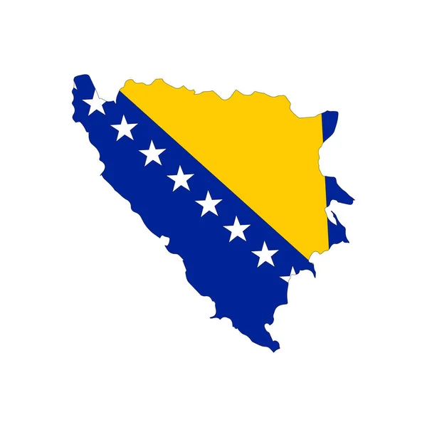 Map Bosnia Herzegovina Vector Design Isolated White Background Shape Bosnia — Stock Vector