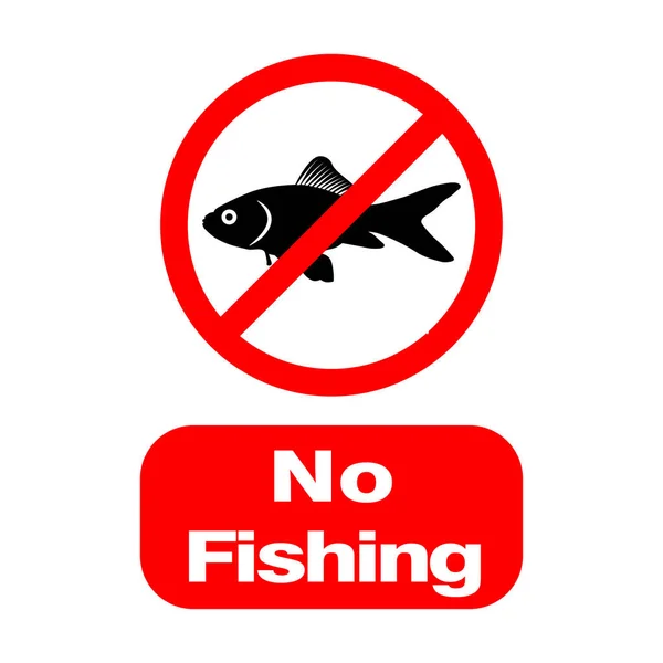 Nada Pesca Señal Símbolo Diseño Vectorial Aislado Sobre Fondo Blanco — Vector de stock