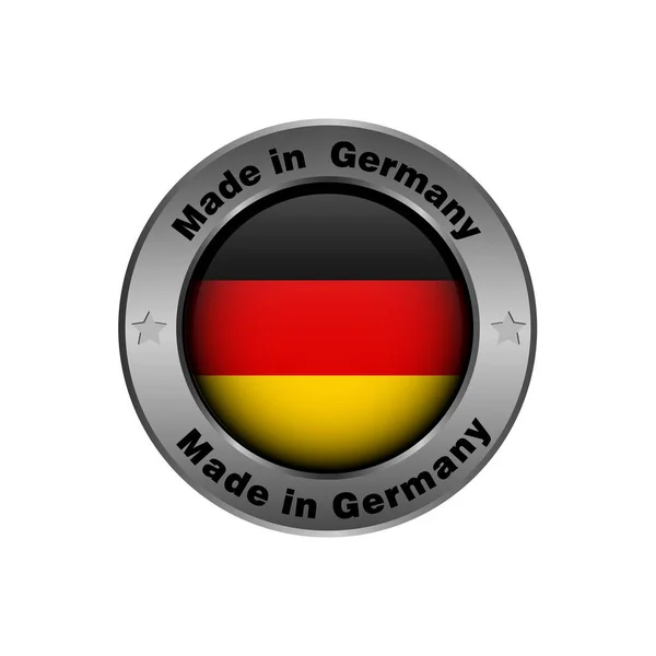 Feito Alemanha Tag Projeto Vetorial Isolado Fundo Branco Fabricado Alemanha —  Vetores de Stock
