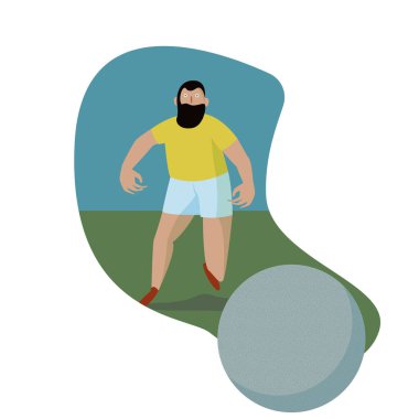 Eylem futbolcu ile topu çalıştıran