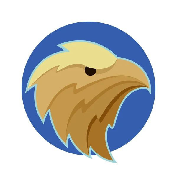 Vector águila calva o cabeza de halcón — Vector de stock
