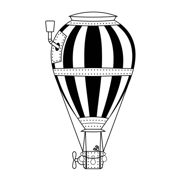 Steampunk emptyl balão de ar quente —  Vetores de Stock