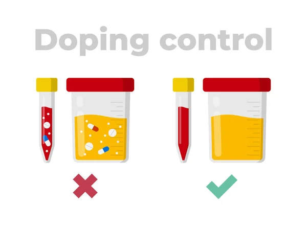 Doping için laboratuvar testi — Stok Vektör