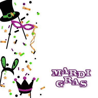 Mardi Gras arka plan. Vektör çizim.