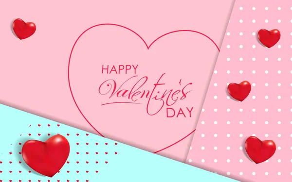 Valentines Day Background Vector Illustration — Stock Vector