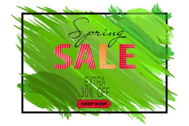 Satılık arka plan bahar. vektör çizim.