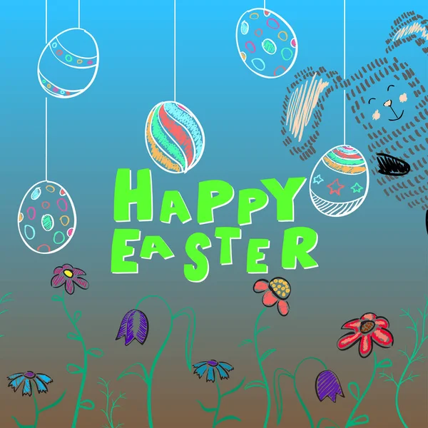 Happy Easter background. Vector illustration. — Stock Vector