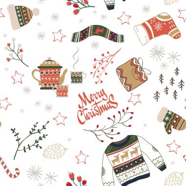 Noel Kurabiyeli Kusursuz Tatil Kalıbı. Xmas kış posteri koleksiyonu