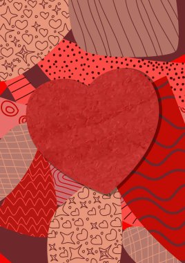 Sevgililer Günü 'nde el ilanları, davetiyeler, posterler, broşürler, afişler için arka planda hoş bir karşılama..