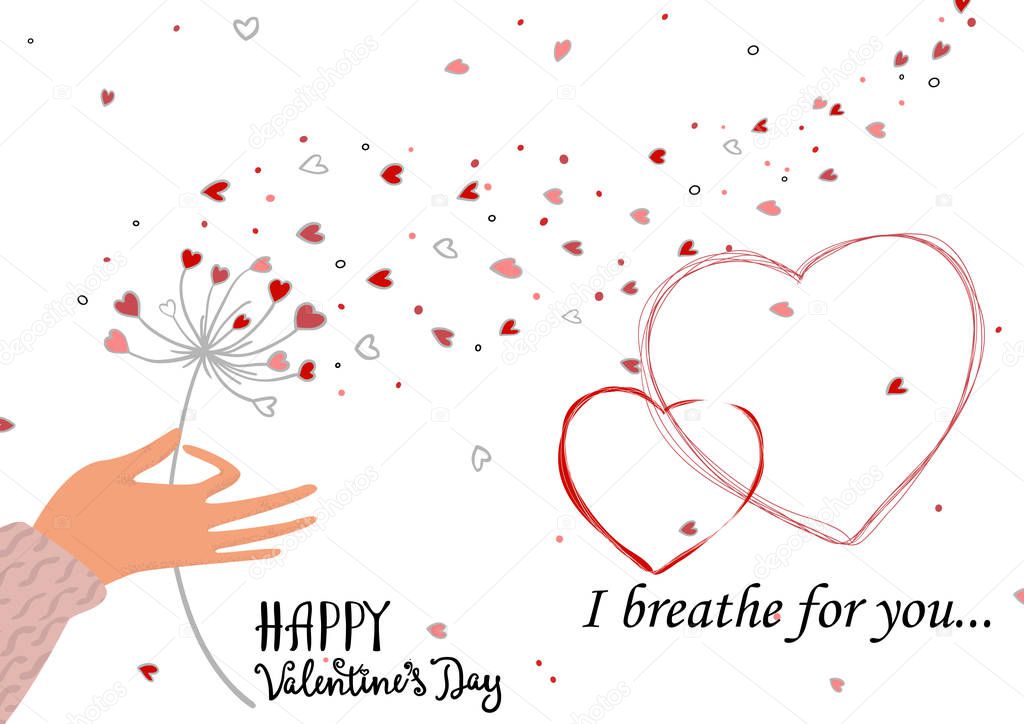 Cute Valentine s day greeting backround for flyers, invitation, poster, brochure, banner.