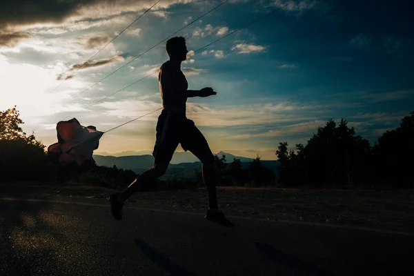 肌肉健康运动轮廓模型短跑运动员运动冲刺 — 图库照片