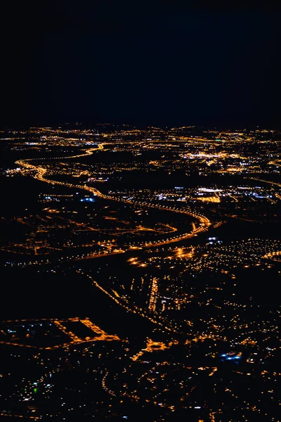 Panorámás éjszakai kilátás a városra — ingyenes stock fotók