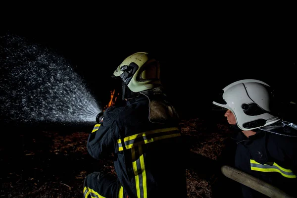 Bomberos que reprimieron los incendios —  Fotos de Stock