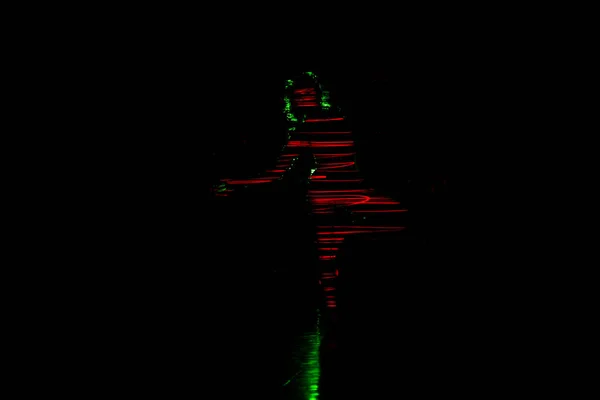 Forma Artista Dança Contemporânea Show Dança Laser — Fotografia de Stock