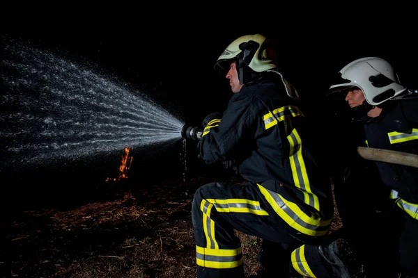 Firemen in action — Stock Photo, Image