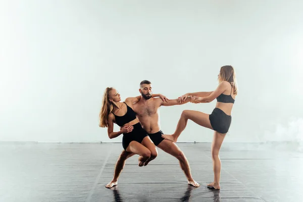 Artisti Danza Classica Moderni Eleganti Una Classe Danza — Foto Stock