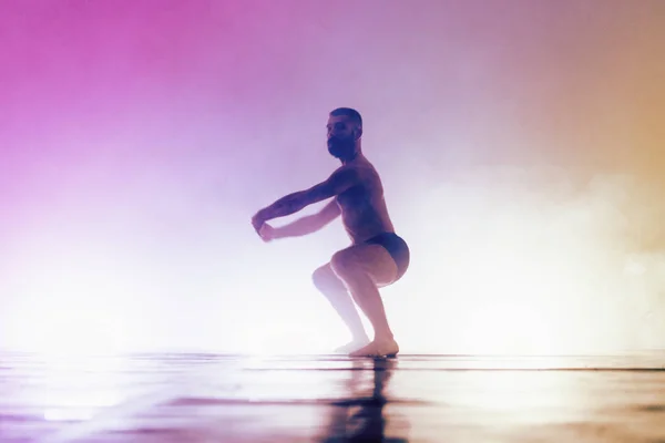 Danza Contemporanea Interprete Maschile Classe Pratica Danza — Foto Stock