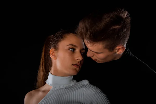 Sexy Cuplu Tineri Îmbrățișarea Reciproc Timpul Unui Moment Romantic — Fotografie, imagine de stoc