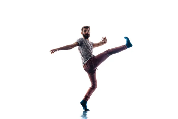 Young Athletic Man Performing Contemporary Dance Moves — Stock Photo, Image