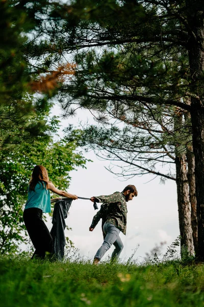 Retrato Cuerpo Entero Alegre Alegre Alegre Alegre Guapo Bailando Joven — Foto de Stock