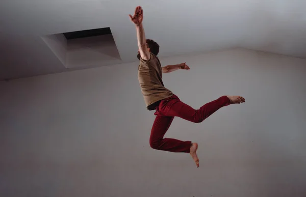 Artista Danza Contemporanea Una Lezione Pratica Danza — Foto Stock