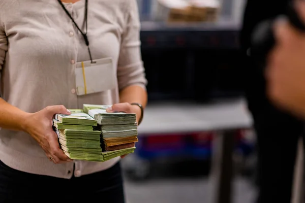 Buchhalter Trug Riesige Menge Euro Geld Bei Sich — Stockfoto