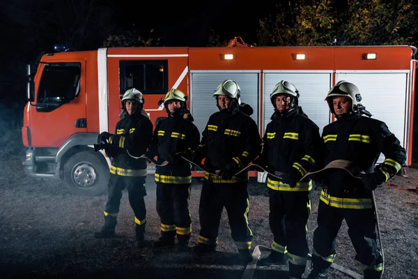 Tripulação Combate Incêndios Que Impede Propagação Fogo Região — Fotografia de Stock