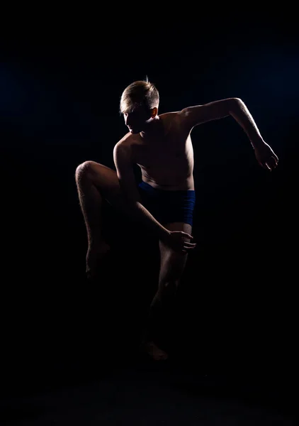 Slanke Flexibele Danser Tijdens Een Danspraktijk — Stockfoto