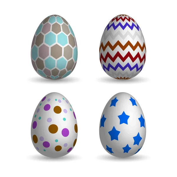 set gerçekçi Paskalya yortusu yumurta