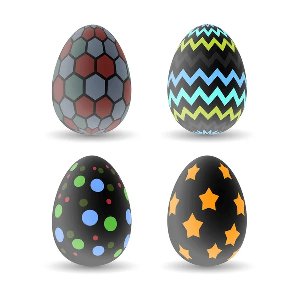 set gerçekçi Paskalya yortusu yumurta