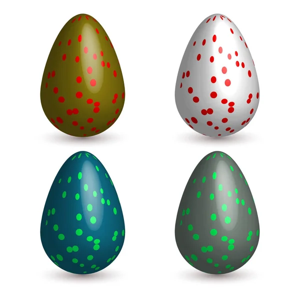 Реалістичний набір великодніх яєць Стоковий вектор