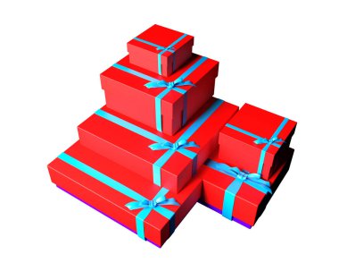Güzel hediye kırmızı kutuları 