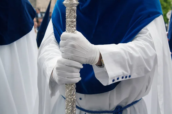 Processione Tradizionale Della Settimana Santa Strade Della Spagna — Foto Stock