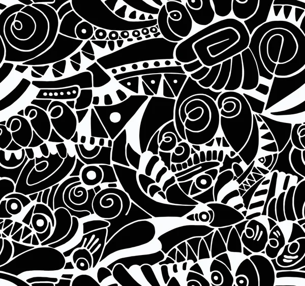 Черно Белый Узор Бесшовный Фон Текстура — стоковое фото