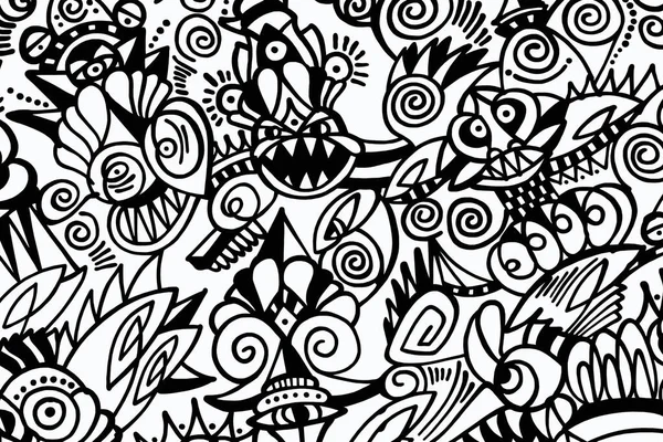 Black White Pattern White Background Abstract Design — Stock Photo, Image