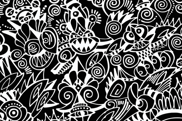 Black and white pattern on white background, abstract design.