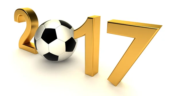 Vuosi 2017 jalkapallo pallo — kuvapankkivalokuva