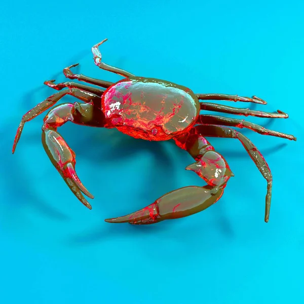 螃蟹玩具背景 — 图库照片