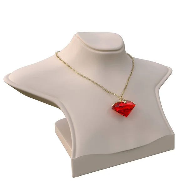 Vintage ruby pendant — Stock Photo, Image