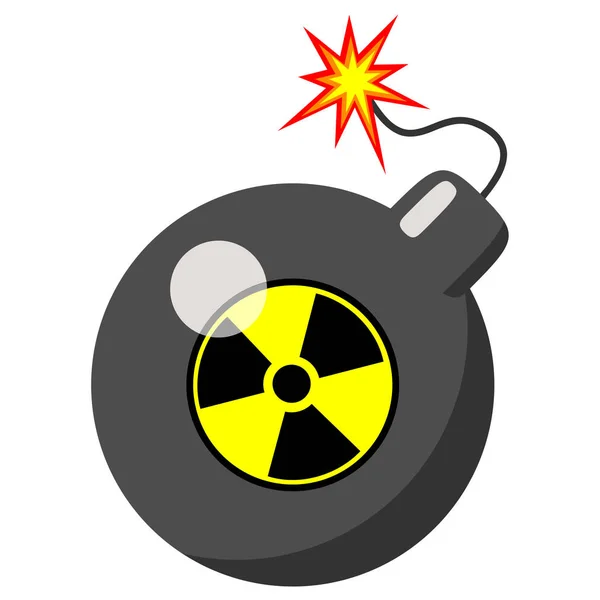 Atomic bomb isolated — Stock Vector