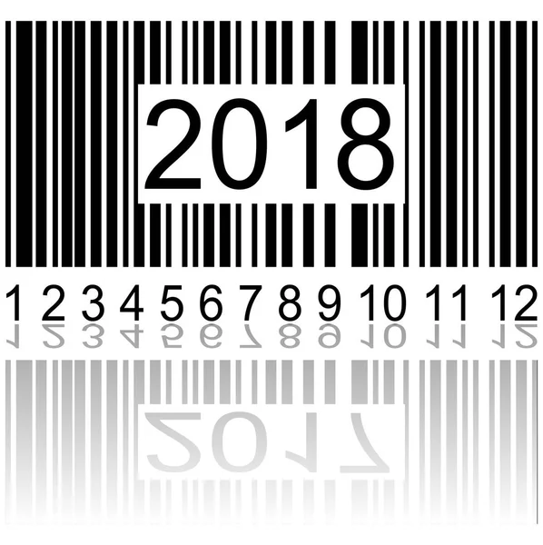 Código 2018 año nuevo — Vector de stock