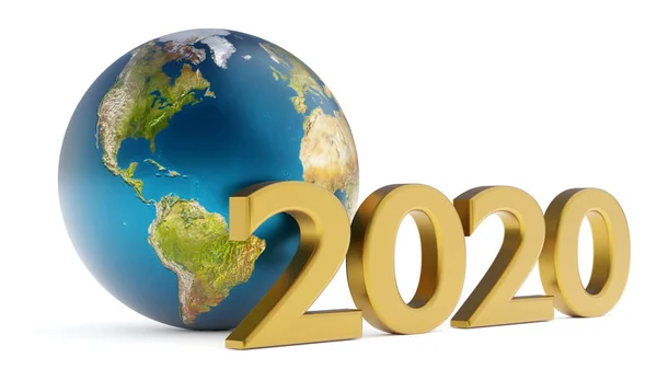 Globe 2020 america — Stock Photo, Image