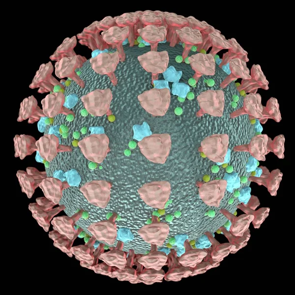 Células Del Virus Corona Sars Cov Sobre Fondo Ilustración —  Fotos de Stock